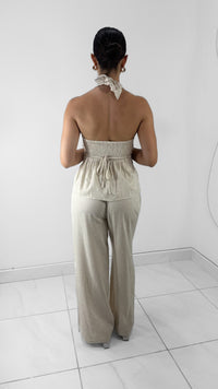 PANTALÓN RECTO LINO ARENA