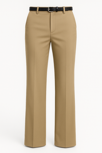 PANTALÓN RECTO CON CINTO TAUPE