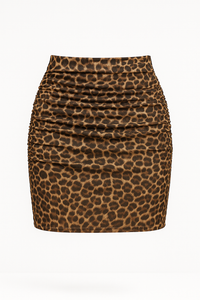 B SKIRT MESH - ANIMAL PRINT
