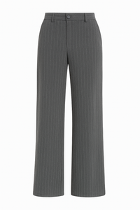 B HIGH WAISTED STRIPED PANTS - GREY