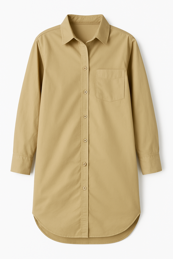 VESTIDO CAMISOLA OVERSIZED TAUPE