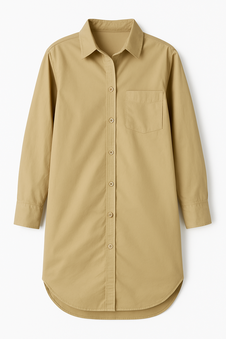 VESTIDO CAMISOLA OVERSIZED TAUPE