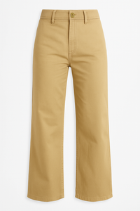 PANTALÓN TIRO ALTO WIDE LEG KHAKI (sin cinto)