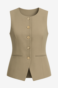 MAXI CHALECO ABERTURA CENTRO MOCHA