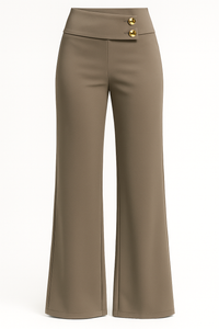 PANTALÓN TIRO ALTO WIDE LEG GREY KHAKI