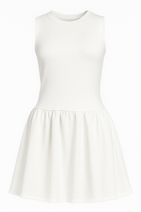 VESTIDO PEPLUM TIRANTE GRUESO BLANCO