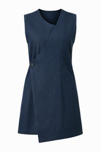 BLUSA DENIM CRUZADA LAZO ESPALDA DARK DENIM (SET)