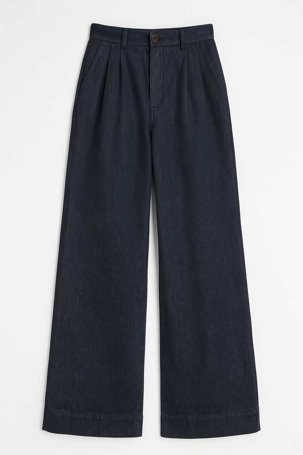 PANTALÓN TIRO ALTO WIDE LEG DARK DENIM (SET)
