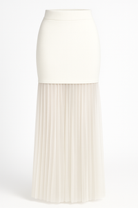 FALDA LARGA CON TUL BLANCA