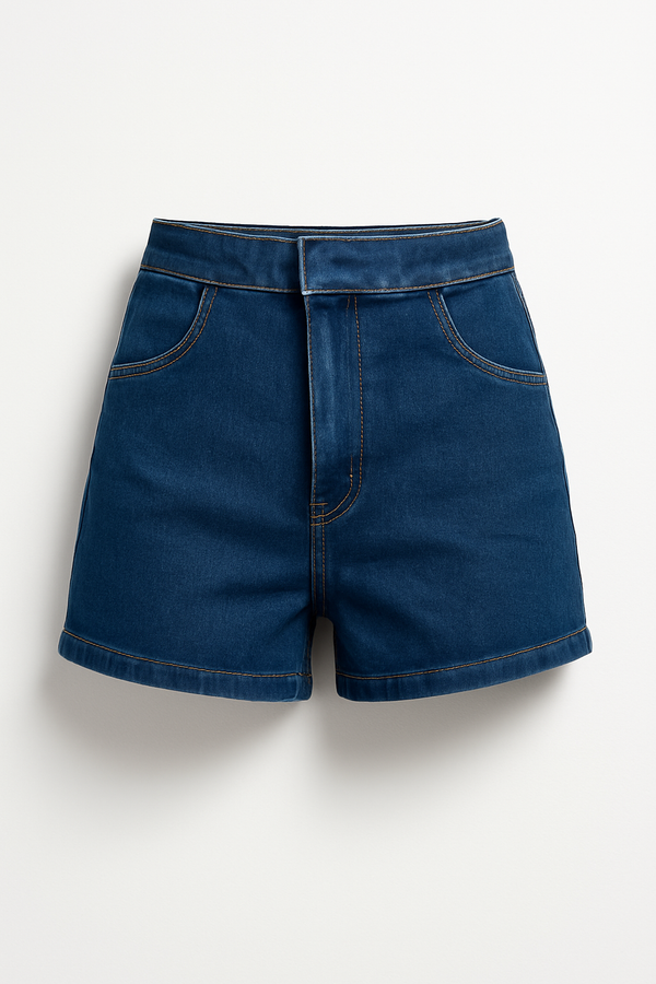 SHORT TIRO ALTO DENIM BLUE