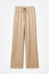 PANTALÓN RECTO SATIN CHAMPAGNE