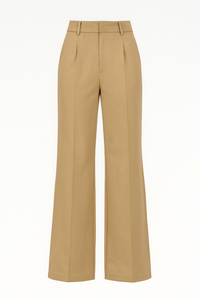PANTALÓN FORMAL TIRO ALTO WIDE LEG BEIGE