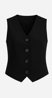 CHALECO DE LINO NEGRO