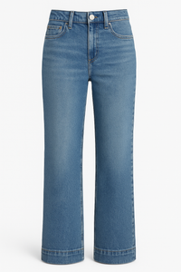 PANTALÓN DENIM RECTO TIRO ALTO AZUL CLARO