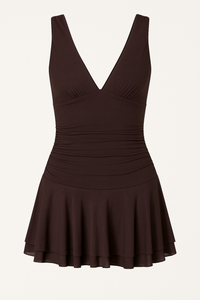 VESTIDO CORTO CON CUELLO V ESPRESSO