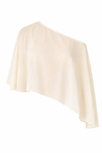 PONCHO ASIMÉTRICO IVORY
