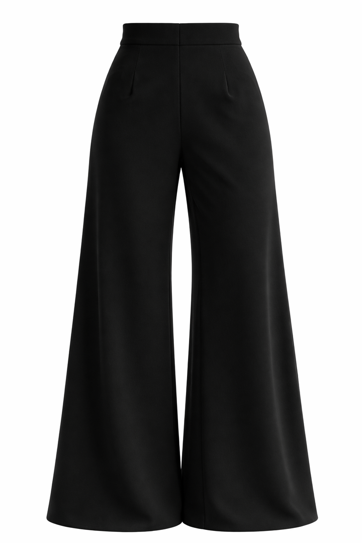 PANTALÓN FORMAL ANCHO NEGRO