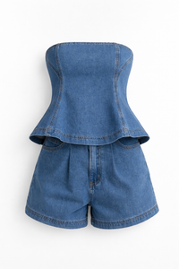 SET DENIM SHORT Y TOP