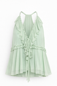 BLUSA HALTER BOHO SAGE