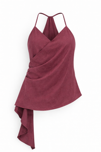 BLUSA HALTER ASIMETRICA PLUM