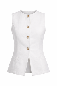 CONJUNTO CHALECO BLANCO DENIM