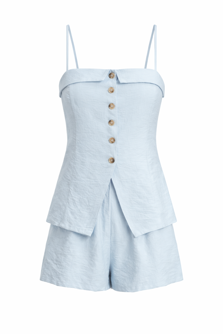 CONJUNTO TOP Y SHORT ICY BLUE