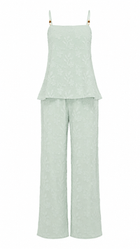 SET MENTA CON BORDADO
