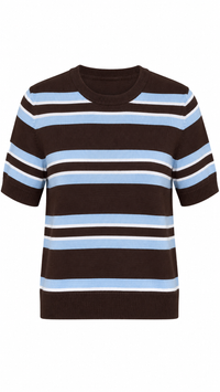 T-SHIRT STRIPPED KNIT CAFÉ