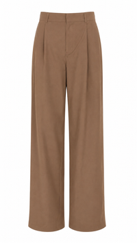 PANTALÓN FORMAL CON PINZAS CAFÉ (SET)