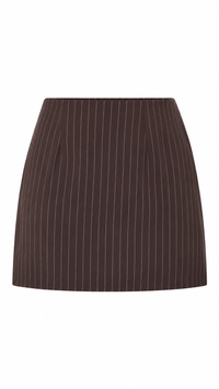 SKORT CAFÉ OSCURO DE RAYAS