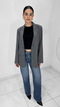 BLAZER MANGA LARGA CON BOTONES GRIS