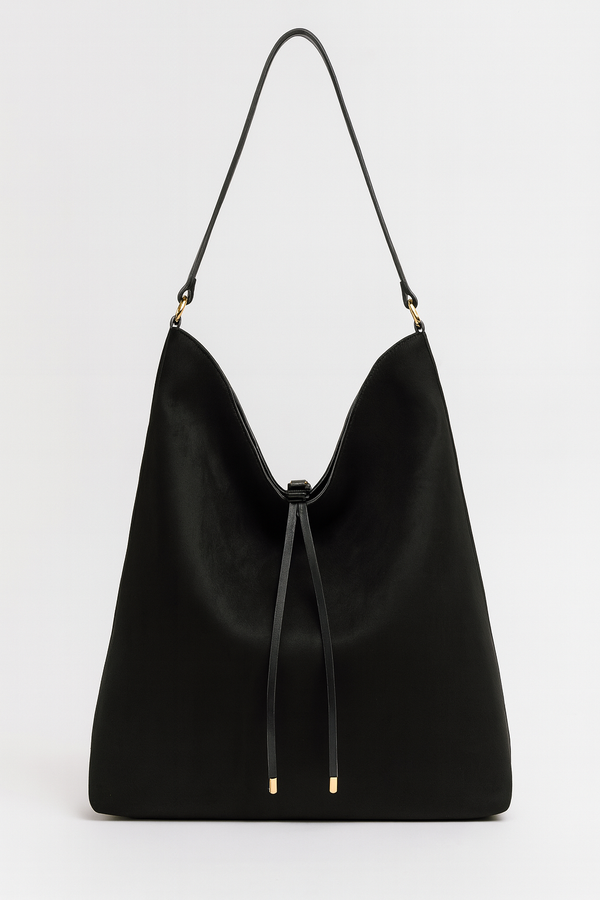 BOLSO SUEDE GRANDE NEGRO