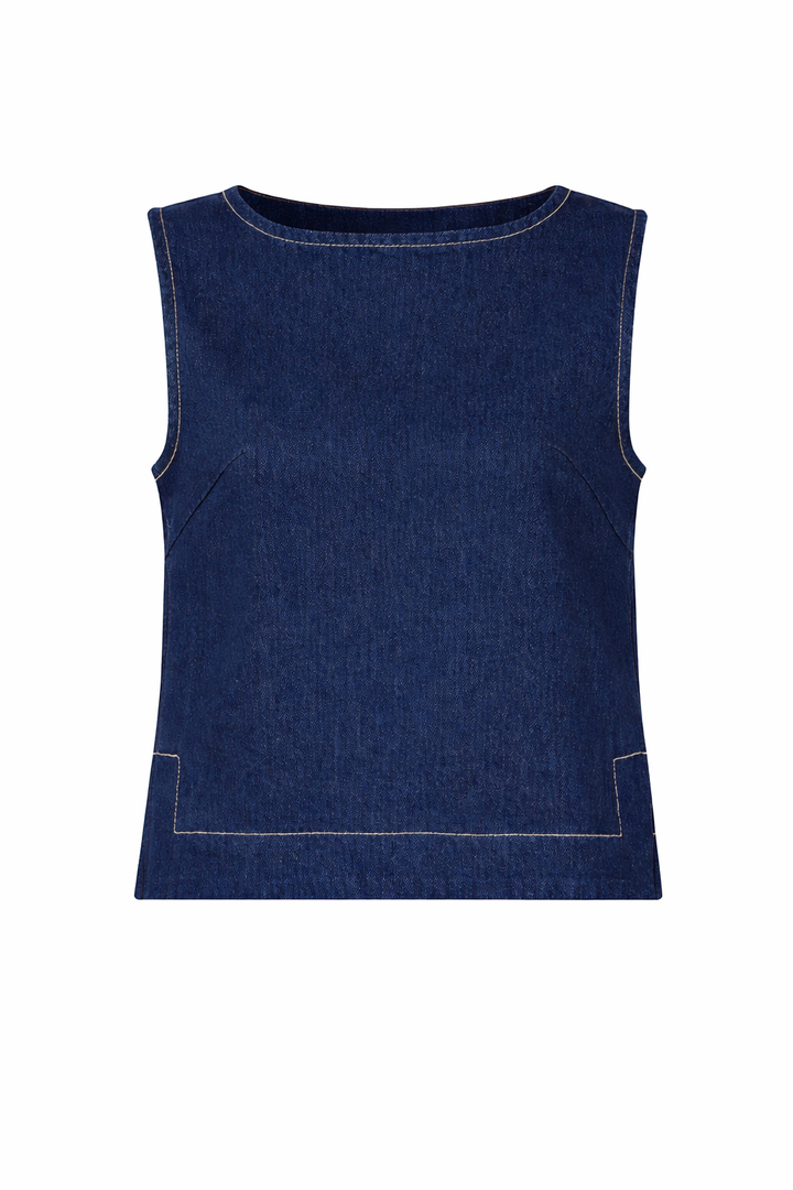 TOP DENIM SIN MANGAS (SET)