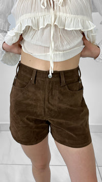 SHORT CORTO SUEDE CAFE