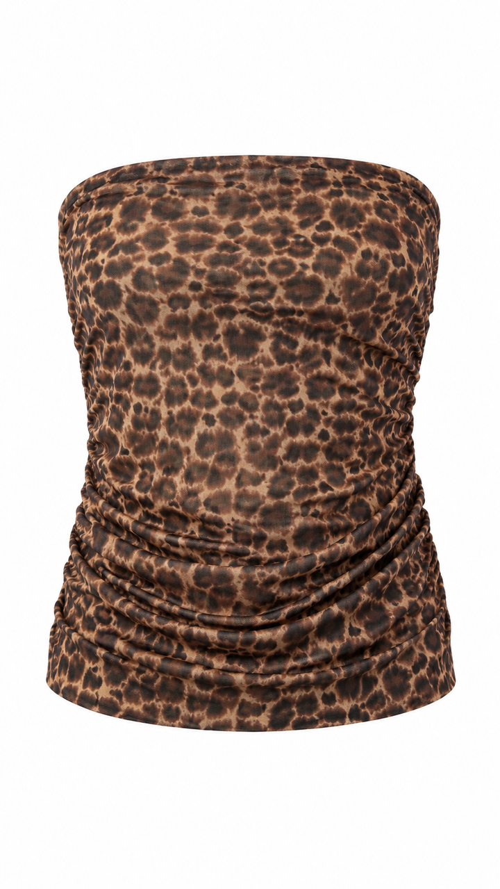 B SKIRT MESH - ANIMAL PRINT