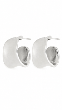CHUNKY LITTLE HOOPS PLATEADO