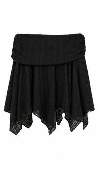 FALDA MESH VOLANTES BOHO NEGRA