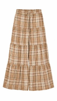 PANTALÓN DE CUADROS CAMEL