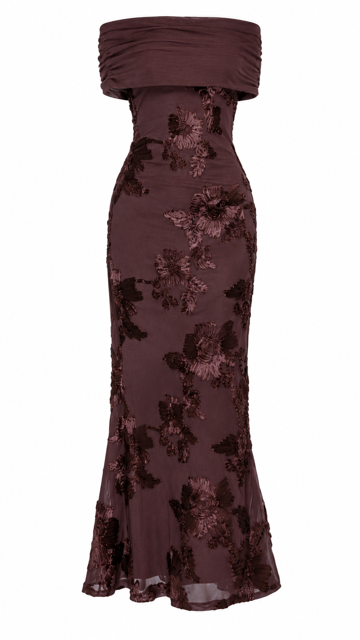 VESTIDO AMÉLIE CAFÉ