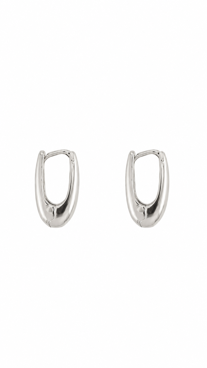 ARETES TIPO GOTA PLATEADOS