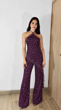 JUMPSUIT SATÍN PURPLE COMBO