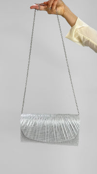 BOLSA CLUTCH FORMAL PLATEADA