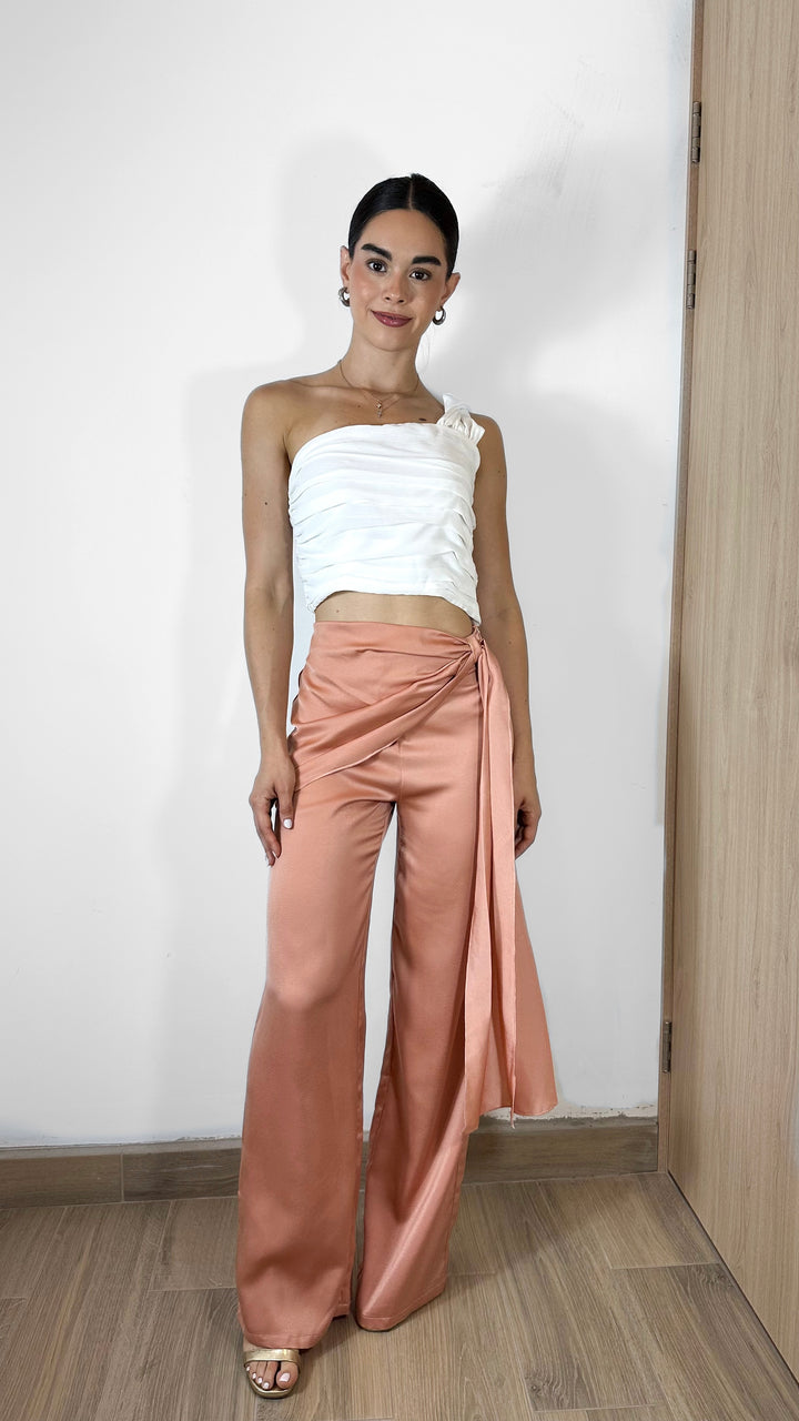 PANTALÓN SATIN CORAL (SET)