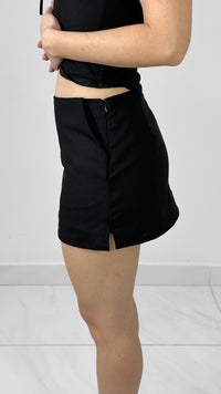 FALDA SHORT LOW WAIST NEGRO