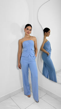 PANTALON RECTO RAYADO BABY BLUE