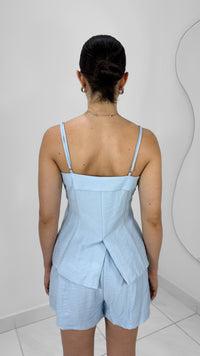 CONJUNTO TOP Y SHORT ICY BLUE