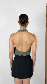 TOP OLIVE HALTER