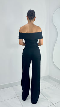 PANTALÓN FORMAL TIRO ALTO WIDE LEG NEGRO