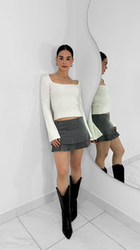 SKORT DE TIRO BAJO GRIS