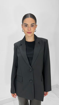 BLAZER MANGA LARGA CON BOTONES NEGRO